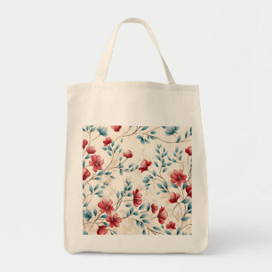 Elegant Botanical Floral Branch Tote Bag