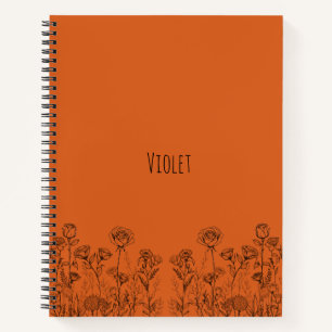 Elegant Botanical Floral Design Notebook (