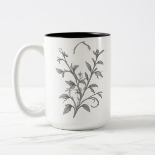 Elegant Botanical Floral Line Art Mug