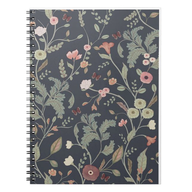 Elegant Botanical Floral Notebook  (Front)