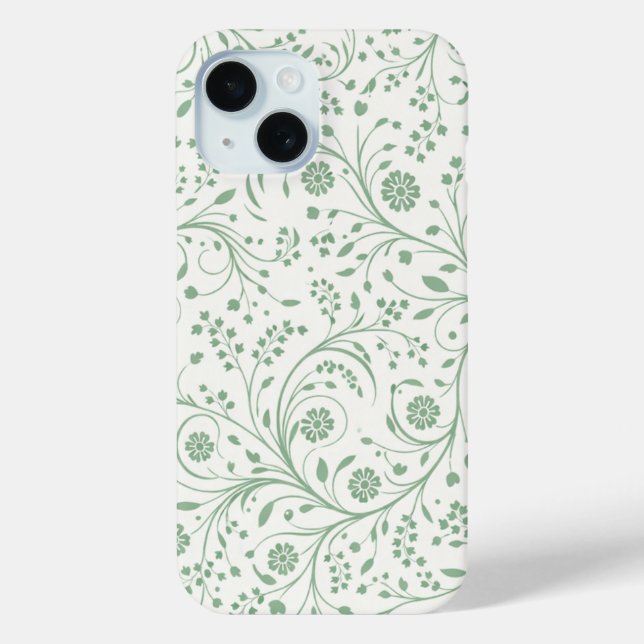 Elegant Botanical Floral Pattern – Minimal Nature  Case-Mate iPhone Case (Back)