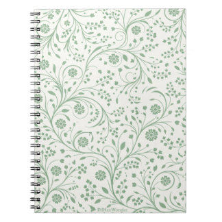 Elegant Botanical Floral Pattern – Minimal Nature  Notebook