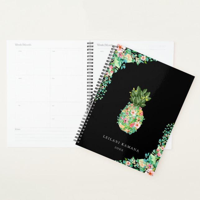 Elegant Botanical Floral Pineapple Planner (Display)