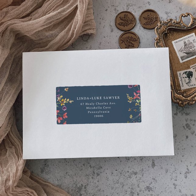 Elegant Botanical Floral Return Address Label (Creator Uploaded)