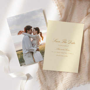 Elegant Botanical Floral Wreath Photo Wedding Save The Date