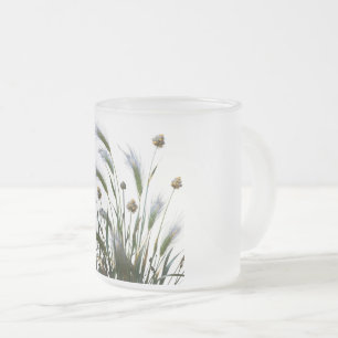 "Elegant Botanical Frosted Glass Mug" Coffee Mug