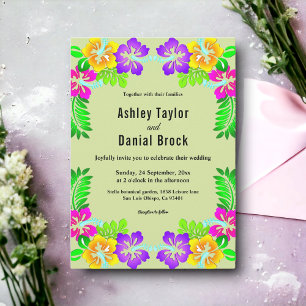 Elegant Botanical Garden Roses Boho Floral Wedding Invitation