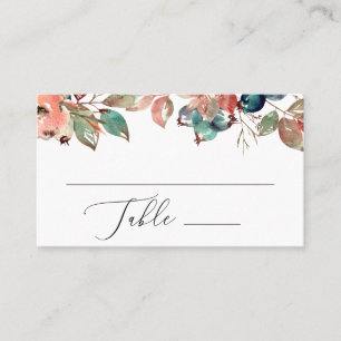 Elegant Botanical Garden Wedding   Fall Leaves Place Card