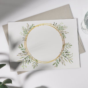 Elegant Botanical Greenery Wedding Invitation Envelope