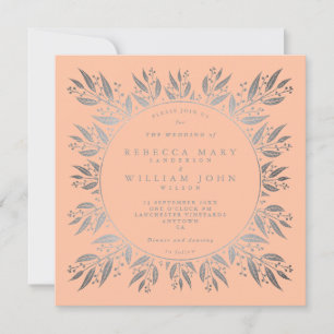 Elegant botanical Italian style Wedding Invitation