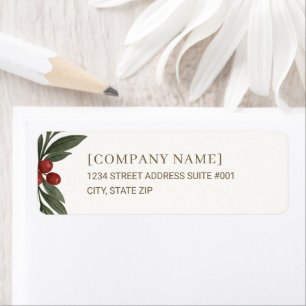Elegant Botanical Joyful Wishes Corporate Holiday