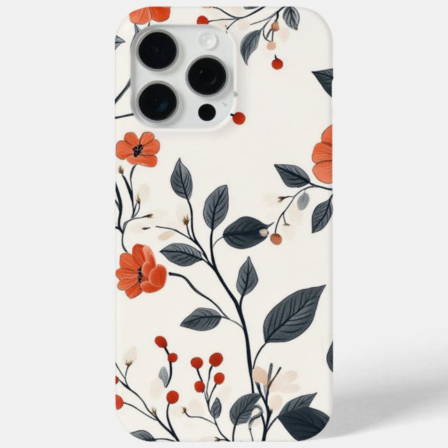 Elegant Botanical & Leaf iPhone Case (Back)