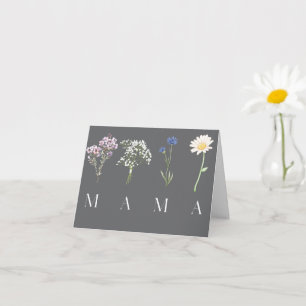 Elegant Botanical Mama Design for Mother’s Day Card