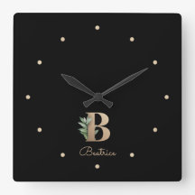 Elegant Botanical Monogram Letter B