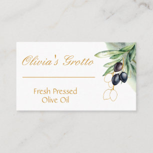 Elegant Botanical Olive Branch Business Card