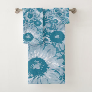 Elegant Botanical Pattern Bath Towel Set