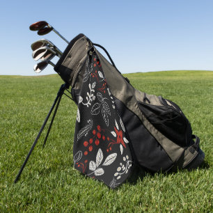 Elegant botanical pattern golf towel