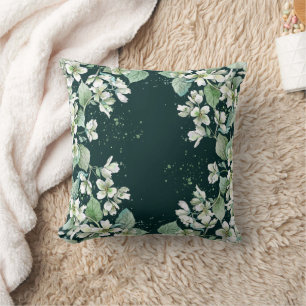 Elegant Botanical Pattern Square Pillow