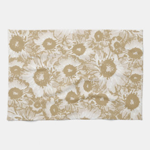 Elegant Botanical Pattern Tea Towel