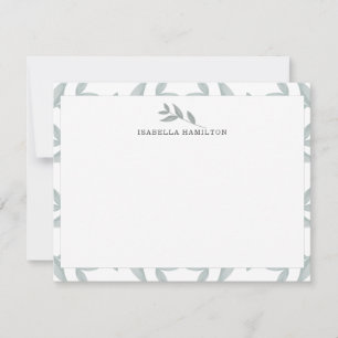 Elegant Botanical Personalised Stationery Card