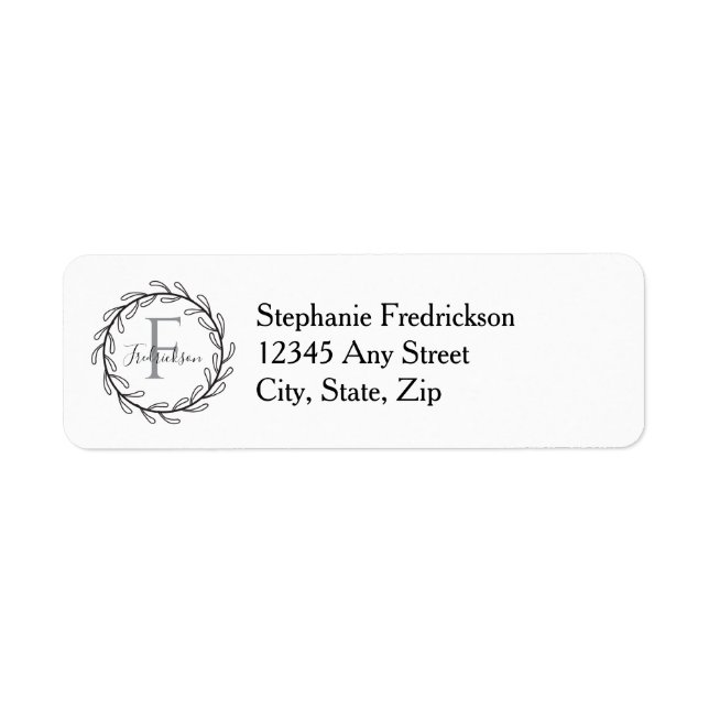 Elegant Botanical – Personalized return address (Front)
