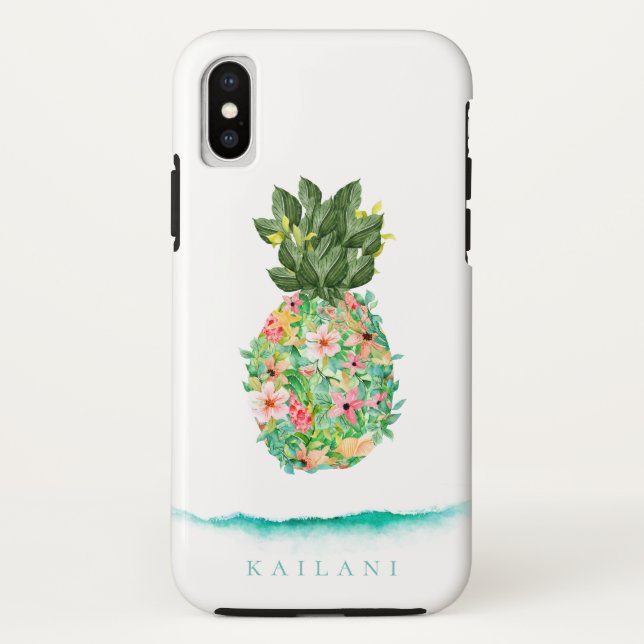 Elegant Botanical Pineapple Case-Mate iPhone Case (Back)