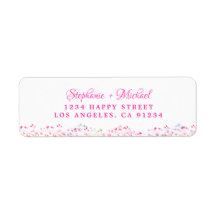 Elegant Botanical Pink Greenery leaves