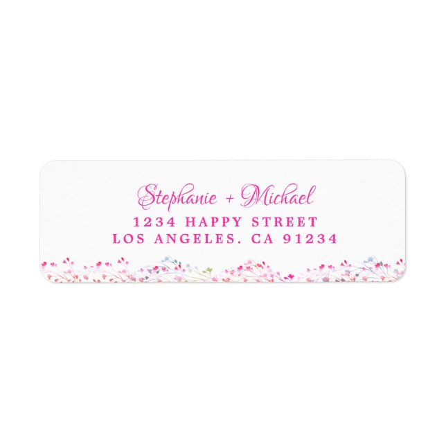 Elegant Botanical Pink Greenery leaves  (Front)