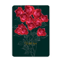 Elegant Botanical Rose Folded Greeting Card