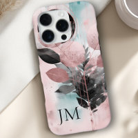 Elegant Botanical Rose-Gold Monogram