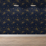 Elegant Botanical Royal Blue Gold Floral Pattern Wallpaper<br><div class="desc">Obsessed with boho style but crave a touch of modern minimalism? Look no further than this stunning peel & stick wallpaper! Featuring a captivating blue botanical pattern, this design draws inspiration from the elegance of Deco Art, blending clean lines and captivating florals for a visually intriguing yet calming effect. The...</div>