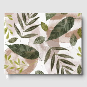 Elegant Botanical Safari Leaves  Guest Book