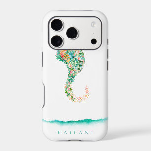 Elegant Botanical Seahorse