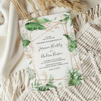 Elegant Botanical Summer Foliage & Gold Wedding
