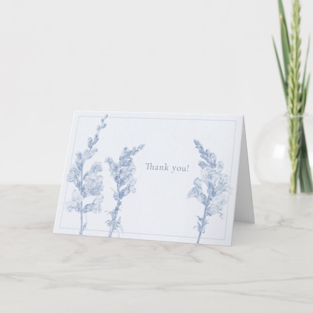 Elegant Botanical Thank You Card (Front)