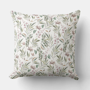 Elegant Botanical Throw Pillow
