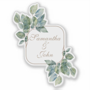 Elegant botanical Watercolor eucalyptus greenery