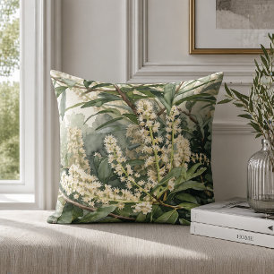 Elegant Botanical Watercolor Greenery Cushion