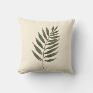 Elegant Botanical Watercolor Stem Leaves Throw Pil Cushion