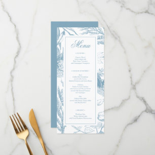 Elegant Botanical Wedding Bridal Shower Menu