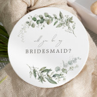Elegant Botanical Wedding Bridesmaid Proposal Card