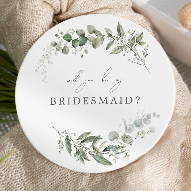 Elegant Botanical Wedding Bridesmaid Proposal Card (Creator Uploaded)