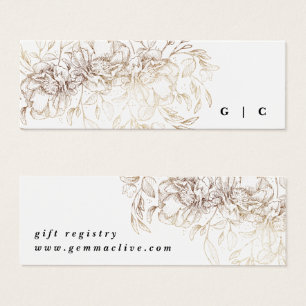 Elegant Botanical Wedding Gift Registry Enclosure