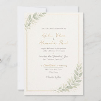 Elegant Botanical Wedding Invitation