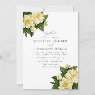 Elegant, botanical wedding invitation 
