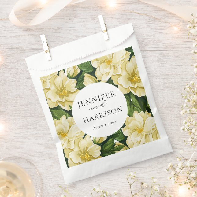 Elegant, botanical wedding invitation  favour bags (Clipped)
