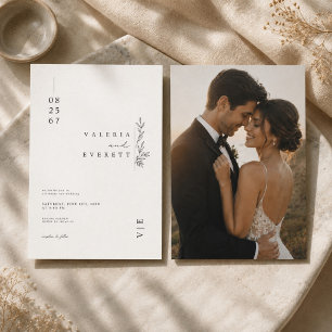 Elegant Botanical Wedding Invitation Set.