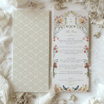 Elegant Botanical Wedding Menu Card<br><div class="desc">Set the tone for an unforgettable culinary experience with this Elegant Botanical Wedding Menu Card. Delicate watercolor blooms in soft shades of coral, blush, sage, and periwinkle adorn the top and bottom, evoking an enchanting garden setting. A vintage-inspired Grecian urn anchors the design, hinting at timeless elegance. The menu itself...</div>