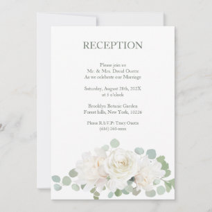 Elegant Botanical Wedding Reception Invitation