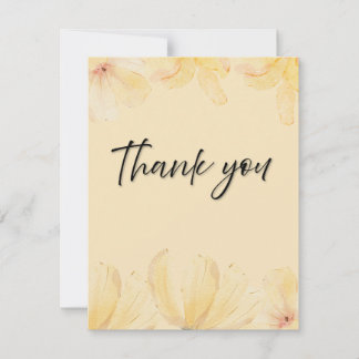 Elegant Botanical Wedding Thank You Card